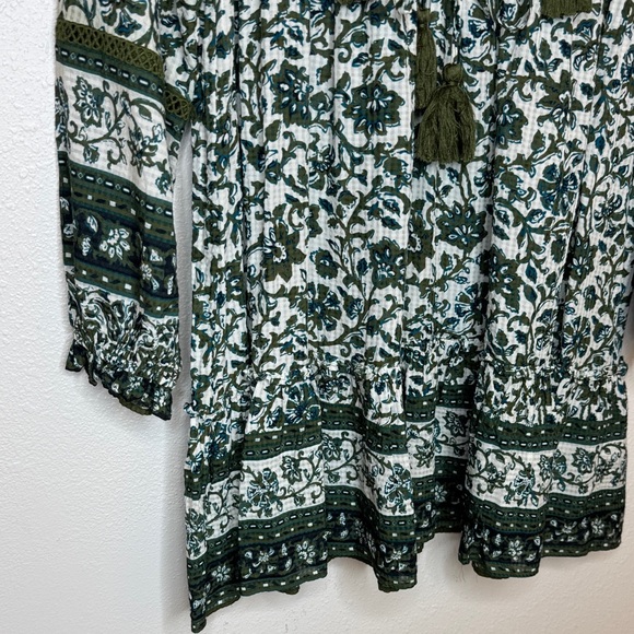 Veronica Beard Danica Floral Mini Dress Green Boho Festival -‎ S - Picture 6 of 14